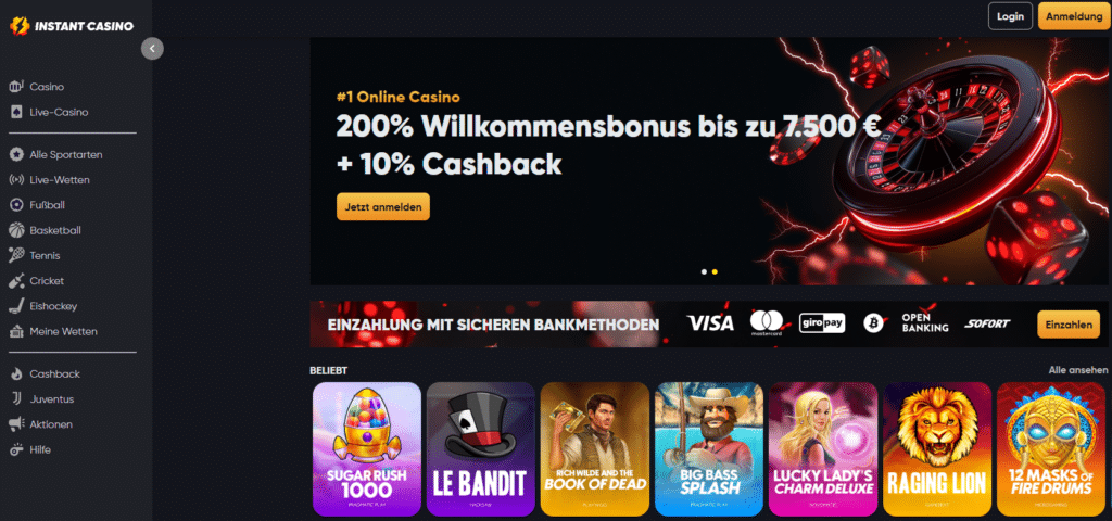 Instant Casino Startseite 2